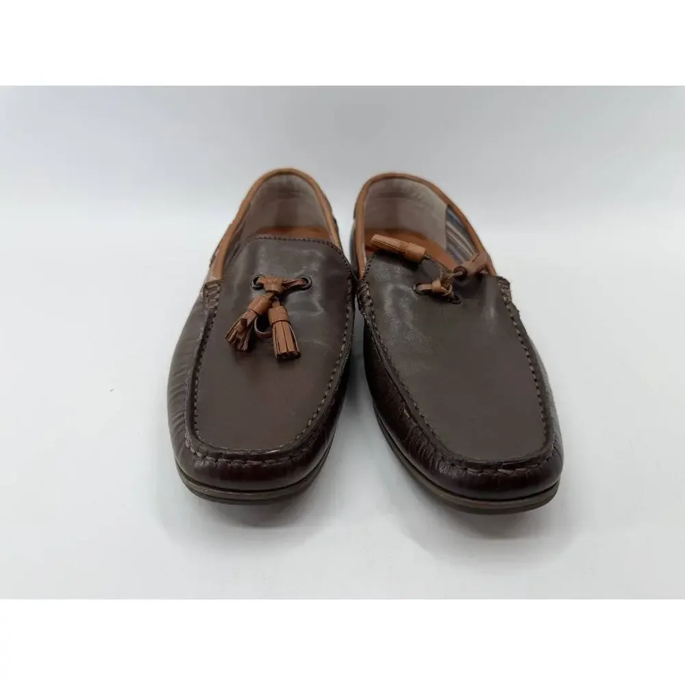 G.H. Bass Howell Men's 8.5 M Brown Leather Tassel Loafers Slip On Shoes